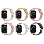 Pulseira de Relógio em Pele Genuína com Textura de Pontos e Fivela em Forma de X, Para Apple Watch 46mm / 49mm / 45mm / 44mm, Para Apple Watch 42mm / 41mm / 40mm / 38mm
