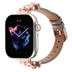 Pulseira de Relógio em Pele Genuína com Cabeça de Leopardo, Para Apple Watch 46mm / 49mm / 45mm / 44mm, Para Apple Watch 42mm / 41mm / 40mm / 38mm