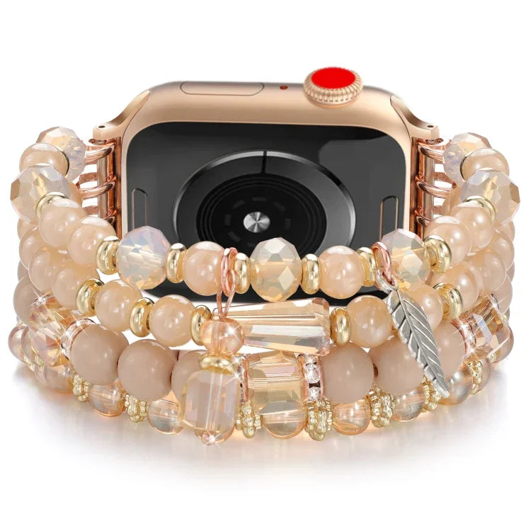 Pulseira de Relógio com Corrente de Contas e Pendente, Para Apple Watch 46mm / 49mm / 45mm / 44mm, Para Apple Watch 42mm / 41mm / 40mm / 38mm