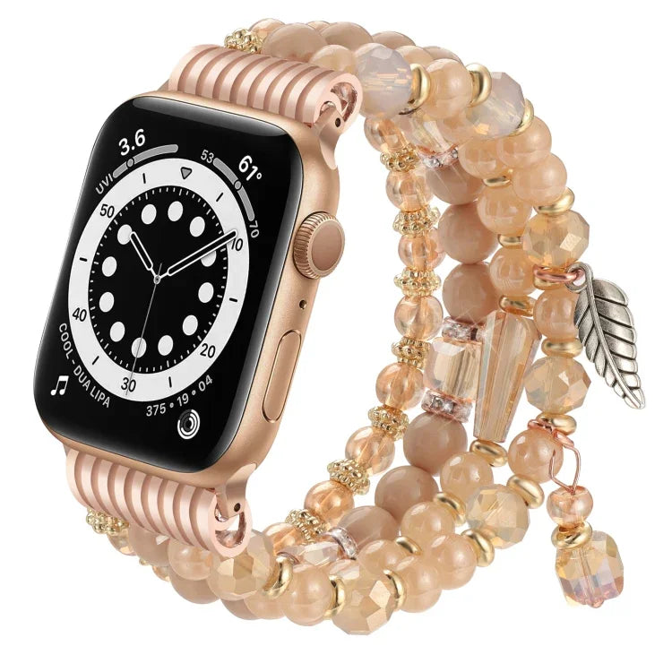 Pulseira de Relógio com Corrente de Contas e Pendente, Para Apple Watch 46mm / 49mm / 45mm / 44mm, Para Apple Watch 42mm / 41mm / 40mm / 38mm