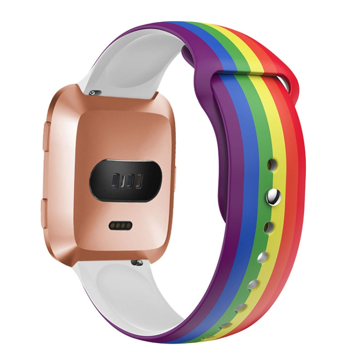 22mm Reverse Buckle Printed Silicone Strap, For Fitbit Versa 2 / Lite