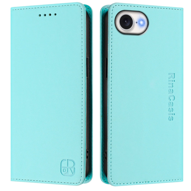 Capa para telemóvel em pele RC01 com dupla dobra, sucção magnética e RFID, para iPhone 17e / 16e, para iPhone 17 Pro Max, para iPhone 17 Pro, para iPhone 17, para iPhone Air, para iPhone 16 Pro Max