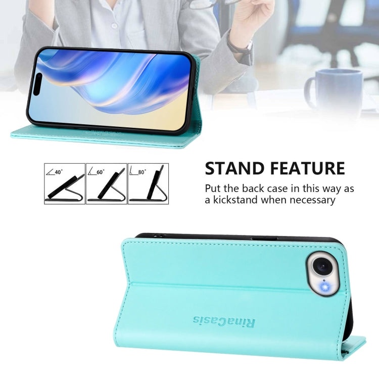 Capa para telemóvel em pele RC01 com dupla dobra, sucção magnética e RFID, para iPhone 17e / 16e, para iPhone 17 Pro Max, para iPhone 17 Pro, para iPhone 17, para iPhone Air, para iPhone 16 Pro Max