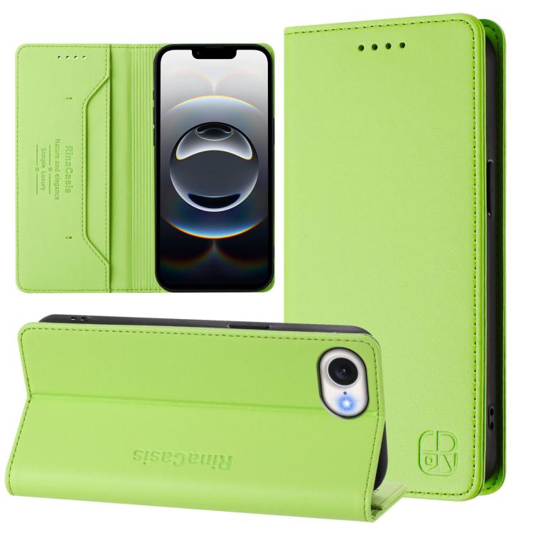 Capa para telemóvel em pele RC01 com dupla dobra, sucção magnética e RFID, para iPhone 17e / 16e, para iPhone 17 Pro Max, para iPhone 17 Pro, para iPhone 17, para iPhone Air, para iPhone 16 Pro Max