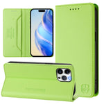 RC01 Dual-Folded Magnetic Suction RFID Leather Phone Case, For iPhone 13 Pro Max, For iPhone 13 Pro, For iPhone 13 mini, For iPhone 12 / 12 Pro, For iPhone 12 Pro Max, For iPhone 12 mini