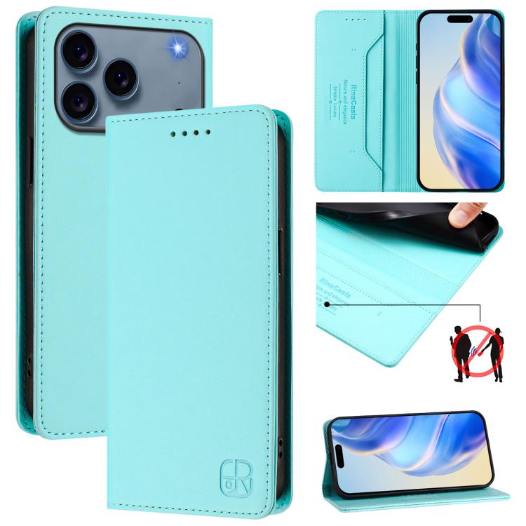 Capa para telemóvel em pele RC01 com dupla dobra, sucção magnética e RFID, para iPhone 17e / 16e, para iPhone 17 Pro Max, para iPhone 17 Pro, para iPhone 17, para iPhone Air, para iPhone 16 Pro Max