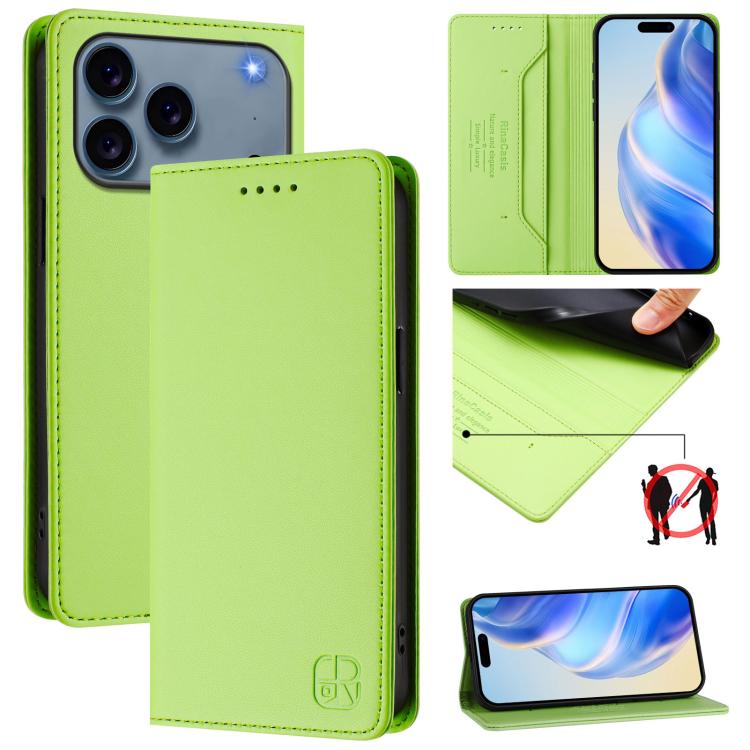Capa para telemóvel em pele RC01 com dupla dobra, sucção magnética e RFID, para iPhone 17e / 16e, para iPhone 17 Pro Max, para iPhone 17 Pro, para iPhone 17, para iPhone Air, para iPhone 16 Pro Max