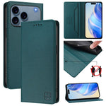 Capa para telemóvel em pele RC01 com dupla dobra, sucção magnética e RFID, para iPhone 17e / 16e, para iPhone 17 Pro Max, para iPhone 17 Pro, para iPhone 17, para iPhone Air, para iPhone 16 Pro Max