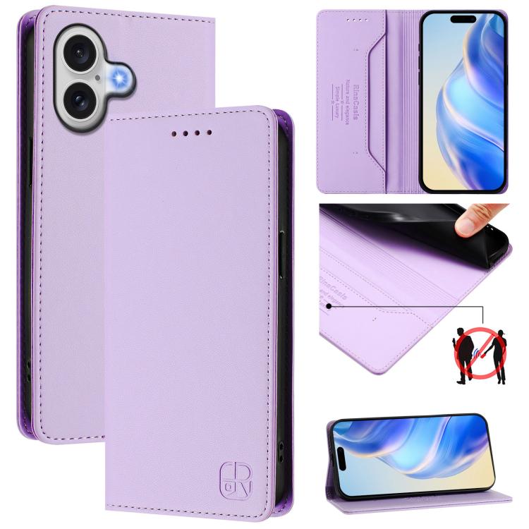 Capa para telemóvel em pele RC01 com dupla dobra, sucção magnética e RFID, para iPhone 17e / 16e, para iPhone 17 Pro Max, para iPhone 17 Pro, para iPhone 17, para iPhone Air, para iPhone 16 Pro Max