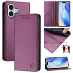 Capa para telemóvel em pele RC01 com dupla dobra, sucção magnética e RFID, para iPhone 17e / 16e, para iPhone 17 Pro Max, para iPhone 17 Pro, para iPhone 17, para iPhone Air, para iPhone 16 Pro Max