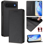 Capa para telemóvel em pele RC01 com dupla dobra, sucção magnética e RFID, para iPhone 17e / 16e, para iPhone 17 Pro Max, para iPhone 17 Pro, para iPhone 17, para iPhone Air, para iPhone 16 Pro Max