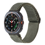 Wave Pattern Nylon Braided Watch Band, For Samsung Galaxy Watch Ultra 47mm / Ultra 2025