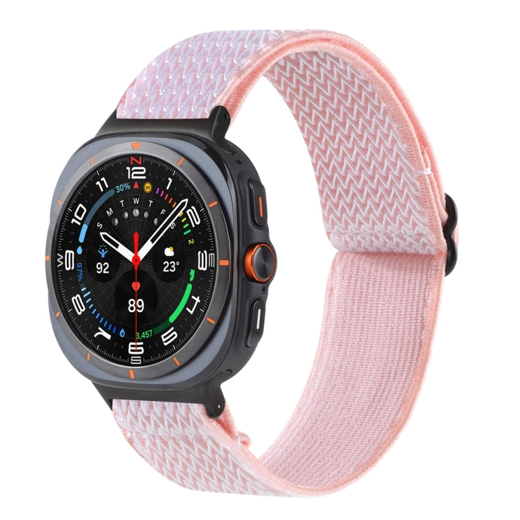Wave Pattern Nylon Braided Watch Band, For Samsung Galaxy Watch Ultra 47mm / Ultra 2025