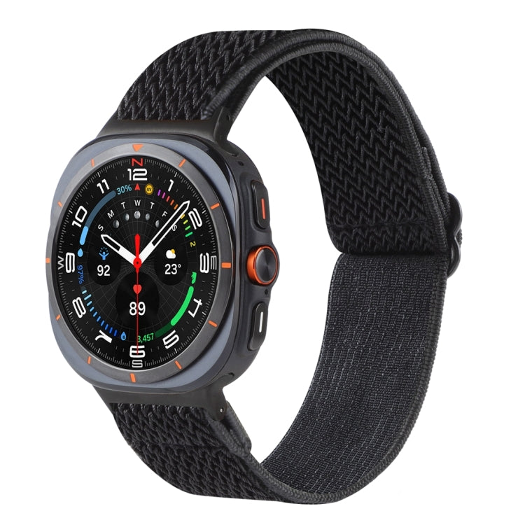 Wave Pattern Nylon Braided Watch Band, For Samsung Galaxy Watch Ultra 47mm / Ultra 2025