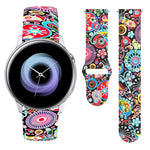 Correia de Silicone Impressa com Fivela Invertida 20mm, Para Samsung Galaxy Active2