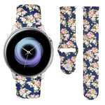Correia de Silicone Impressa com Fivela Invertida 20mm, Para Samsung Galaxy Active2
