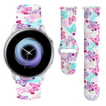 Correia de Silicone Impressa com Fivela Invertida 20mm, Para Samsung Galaxy Active2