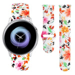 Correia de Silicone Impressa com Fivela Invertida 20mm, Para Samsung Galaxy Active2