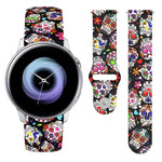 Correia de Silicone Impressa com Fivela Invertida 20mm, Para Samsung Galaxy Active2