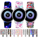 Correia de Silicone Impressa com Fivela Invertida 20mm, Para Samsung Galaxy Active2
