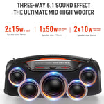 Coluna Bluetooth Portátil HOPESTAR A60 100W para Exterior IPX6 à Prova de Água com Microfone