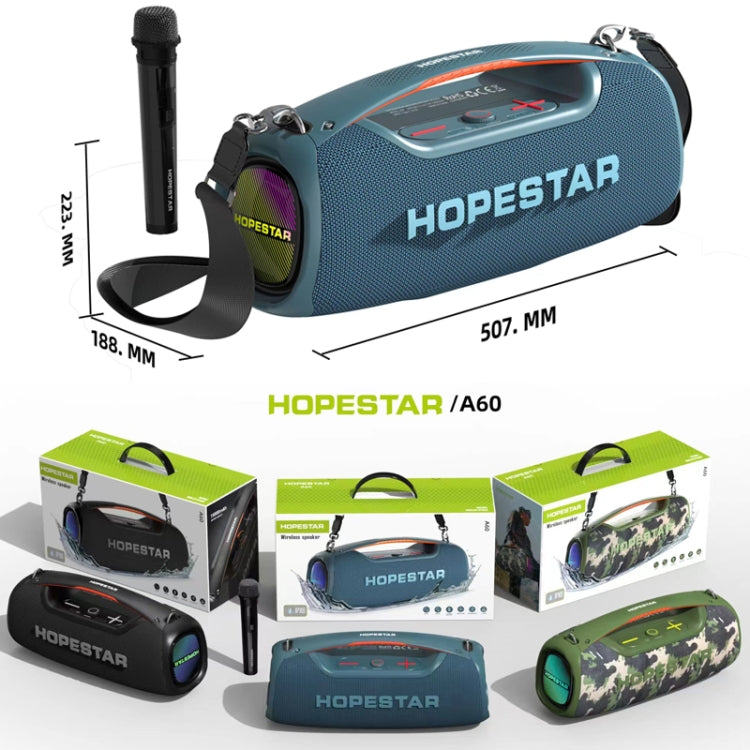 Coluna Bluetooth Portátil HOPESTAR A60 100W para Exterior IPX6 à Prova de Água com Microfone