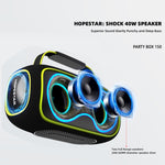 Coluna Bluetooth Portátil HOPESTAR Party Box 150 40W para Exterior IPX5 à Prova de Água