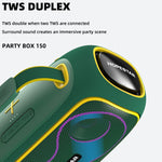 Coluna Bluetooth Portátil HOPESTAR Party Box 150 40W para Exterior IPX5 à Prova de Água