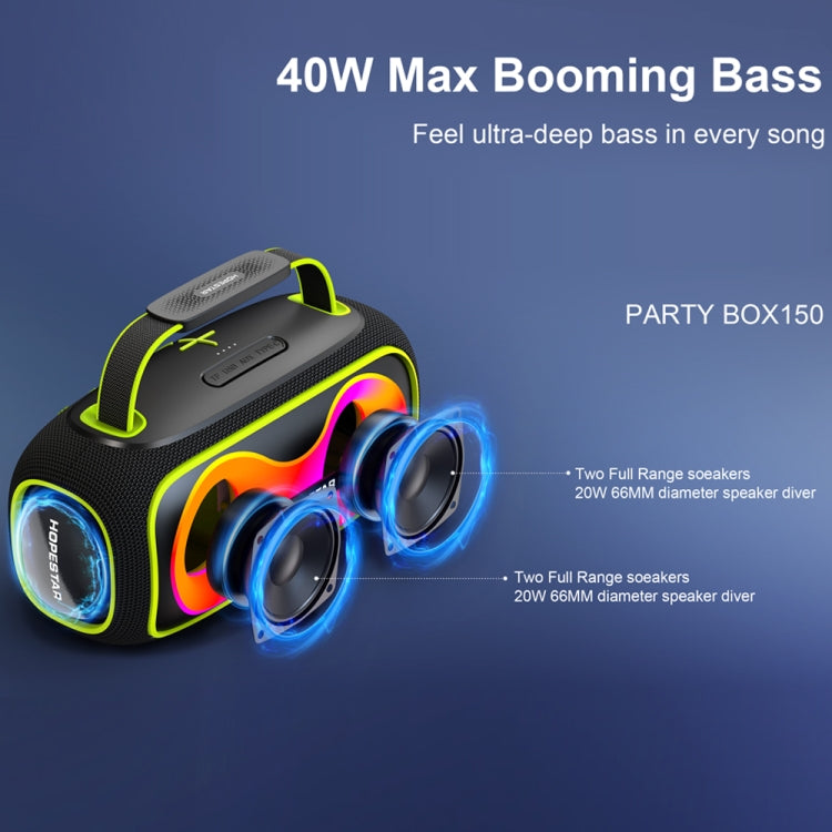 Coluna Bluetooth Portátil HOPESTAR Party Box 150 40W para Exterior IPX5 à Prova de Água