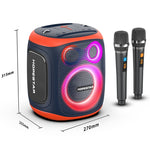 Coluna Bluetooth HOPESTAR PARTY130 para exterior com microfone duplo e longa autonomia