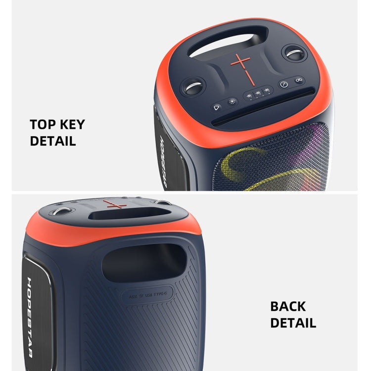 Coluna Bluetooth HOPESTAR PARTY130 para exterior com microfone duplo e longa autonomia