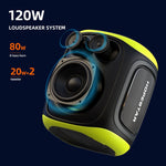 Coluna Bluetooth HOPESTAR PARTY130 para exterior com microfone duplo e longa autonomia