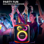 Coluna Bluetooth HOPESTAR PARTY130 para exterior com microfone duplo e longa autonomia