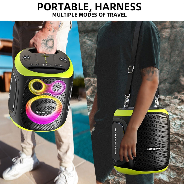 Coluna Bluetooth HOPESTAR PARTY130 para exterior com microfone duplo e longa autonomia