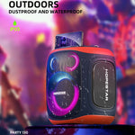 Coluna Bluetooth HOPESTAR PARTY130 para exterior com microfone duplo e longa autonomia