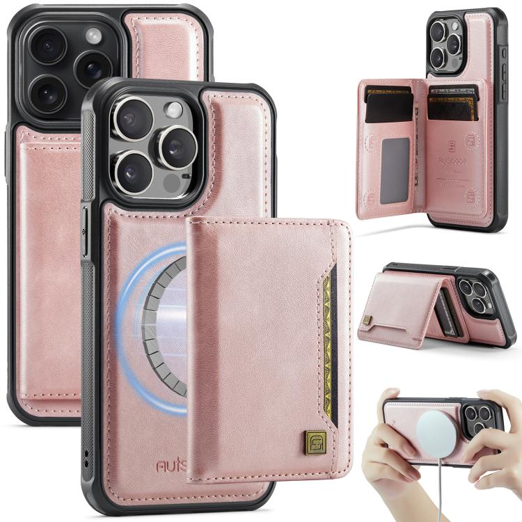 Capa para telemóvel AutSpace A13 MagSafe com bolsa magnética RFID e flip para cartões, para iPhone 12 Pro Max, para iPhone 12 Pro