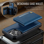 Capa para telemóvel AutSpace A13 MagSafe com bolsa magnética RFID e flip para cartões, para iPhone 12 Pro Max, para iPhone 12 Pro