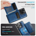 Capa para telemóvel AutSpace A13 MagSafe com bolsa magnética RFID e flip para cartões, para iPhone 12 Pro Max, para iPhone 12 Pro