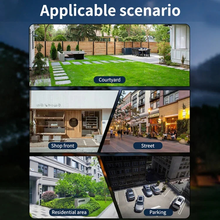 Versão Graffit Câmara de Vigilância WiFi Sem Fios com Painel Solar Ultra-HD para Casa, Sem Memória, 32GB, 64GB, 128GB