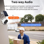 Versão Graffit Câmara de Vigilância WiFi Sem Fios com Painel Solar Ultra-HD para Casa, Sem Memória, 32GB, 64GB, 128GB