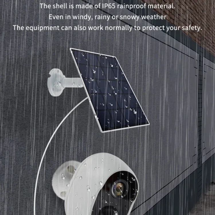 Versão Graffit Câmara de Vigilância WiFi Sem Fios com Painel Solar Ultra-HD para Casa, Sem Memória, 32GB, 64GB, 128GB