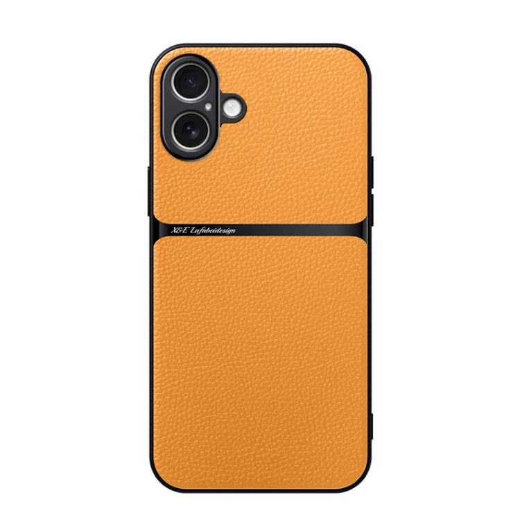 Capa para telemóvel em pele Litchi com cobertura total magnética e proteção contra choques, para iPhone 17e / 16e, para iPhone 17 Pro Max, para iPhone 17 Pro, para iPhone 17, para iPhone Air, para iPhone 16 Pro Max, para iPhone 16 Pro, para iPhone 16 Plus