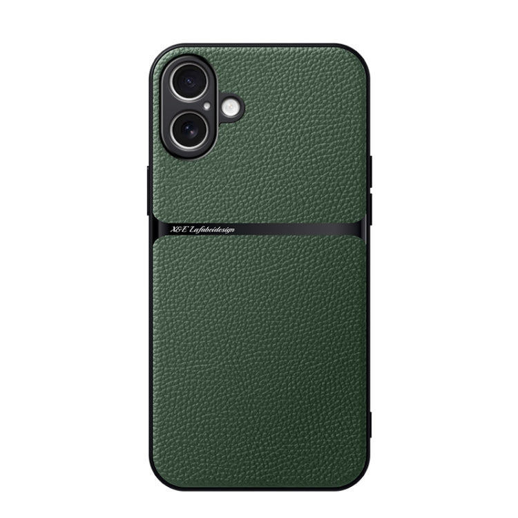 Capa para telemóvel em pele Litchi com cobertura total magnética e proteção contra choques, para iPhone 17e / 16e, para iPhone 17 Pro Max, para iPhone 17 Pro, para iPhone 17, para iPhone Air, para iPhone 16 Pro Max, para iPhone 16 Pro, para iPhone 16 Plus