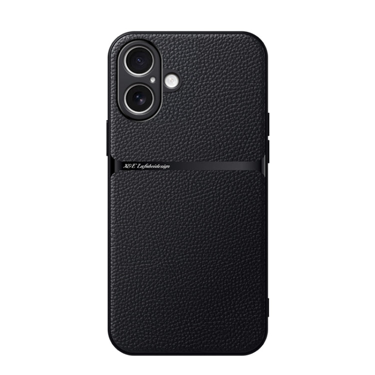 Capa de Telemóvel Antichoque de Cobertura Total Magnética em Pele Litchi, Para iPhone 16, Para iPhone 15 Pro Max, Para iPhone 15 Pro, Para iPhone 15 Plus, Para iPhone 15, Para iPhone 14 Plus, Para iPhone 14, Para iPhone 14 Pro