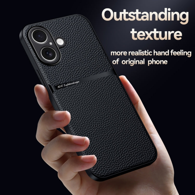 Capa de Telemóvel Antichoque de Cobertura Total Magnética em Pele Litchi, Para iPhone 16, Para iPhone 15 Pro Max, Para iPhone 15 Pro, Para iPhone 15 Plus, Para iPhone 15, Para iPhone 14 Plus, Para iPhone 14, Para iPhone 14 Pro