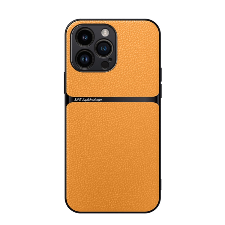 Capa de Telemóvel Antichoque de Cobertura Total Magnética em Pele Litchi, Para iPhone 16, Para iPhone 15 Pro Max, Para iPhone 15 Pro, Para iPhone 15 Plus, Para iPhone 15, Para iPhone 14 Plus, Para iPhone 14, Para iPhone 14 Pro