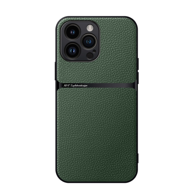Capa de Telemóvel Antichoque de Cobertura Total Magnética em Pele Litchi, Para iPhone 16, Para iPhone 15 Pro Max, Para iPhone 15 Pro, Para iPhone 15 Plus, Para iPhone 15, Para iPhone 14 Plus, Para iPhone 14, Para iPhone 14 Pro