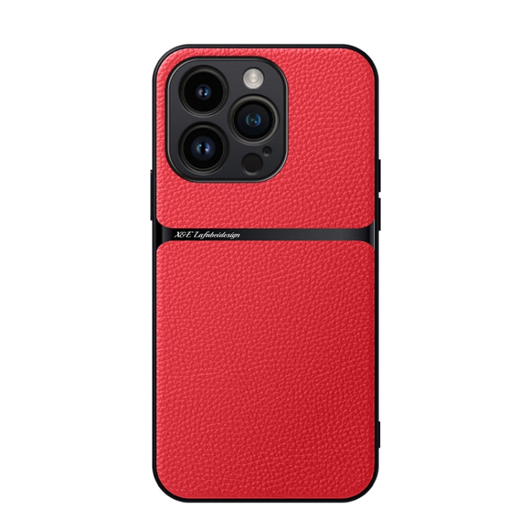 Capa de Telemóvel Antichoque de Cobertura Total Magnética em Pele Litchi, Para iPhone 16, Para iPhone 15 Pro Max, Para iPhone 15 Pro, Para iPhone 15 Plus, Para iPhone 15, Para iPhone 14 Plus, Para iPhone 14, Para iPhone 14 Pro
