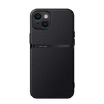 Capa de Telemóvel Antichoque de Cobertura Total Magnética em Pele Litchi, Para iPhone 16, Para iPhone 15 Pro Max, Para iPhone 15 Pro, Para iPhone 15 Plus, Para iPhone 15, Para iPhone 14 Plus, Para iPhone 14, Para iPhone 14 Pro