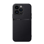 Capa de Telemóvel Antichoque de Cobertura Total Magnética em Pele Litchi, Para iPhone 16, Para iPhone 15 Pro Max, Para iPhone 15 Pro, Para iPhone 15 Plus, Para iPhone 15, Para iPhone 14 Plus, Para iPhone 14, Para iPhone 14 Pro